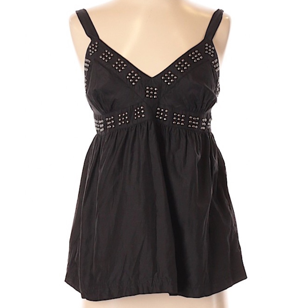 Buffalo David Bitton silk-blend studded peplum tank top